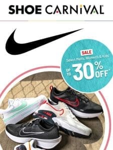 Walk in style with up to 30% off Nike!