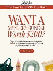 Want a FREE Mystery Bundle?