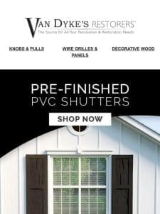 ? Warm Up Your Windows with New PVC Pre-Finished Shutters!