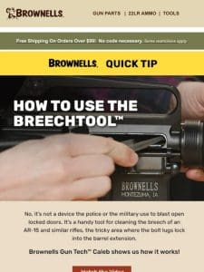 Watch Caleb’s tips on using the Breechtool!