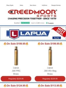 We Have Lapua .300 PRC And 6.5 Creedmoor LRP Brass In Stock!