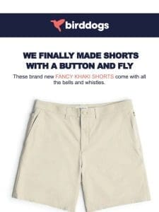 We Made Khaki Shorts With A Button And Fly