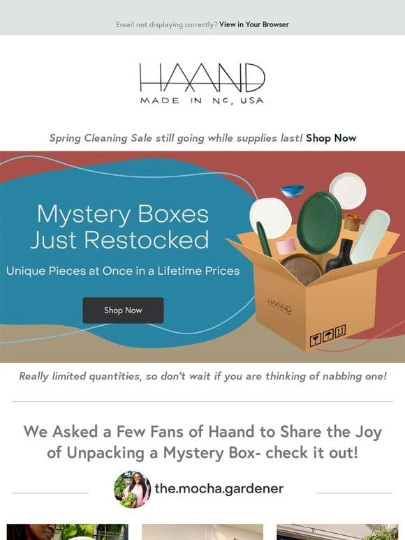 We just re-stocked our Classic Mystery Boxes