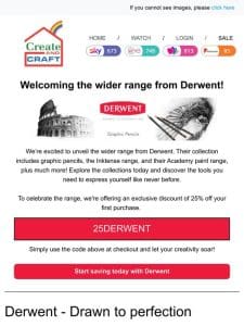 Welcoming the wider range from Derwent!