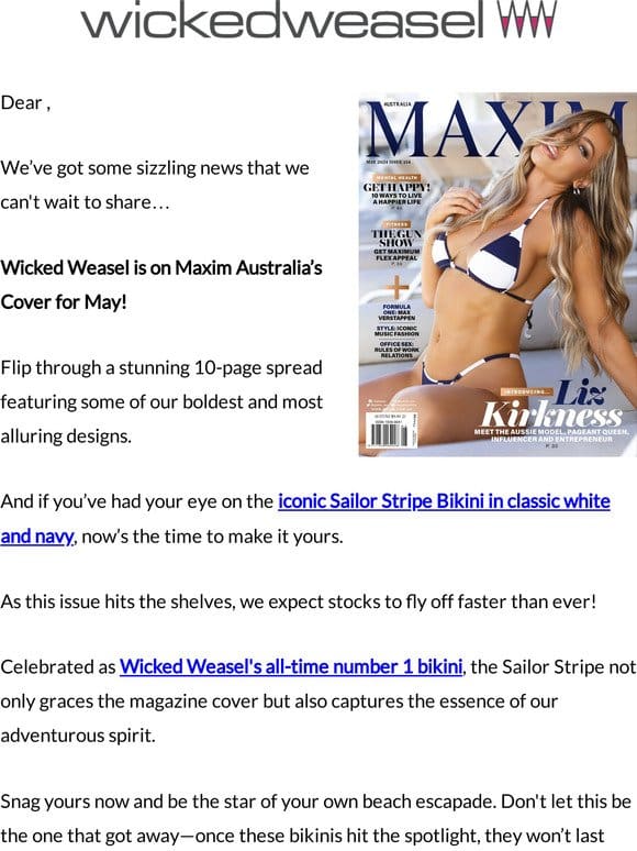 We’re on Maxim Australia’s May Cover! ?