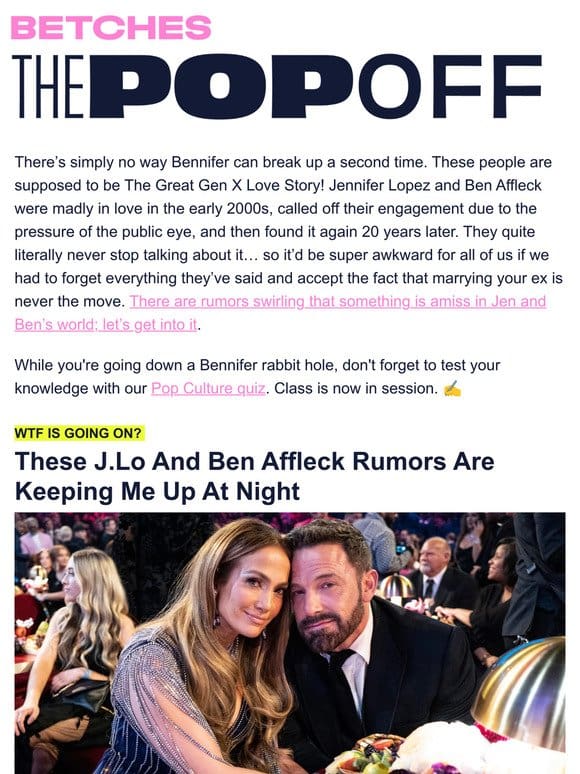 What is happening with Bennifer?!