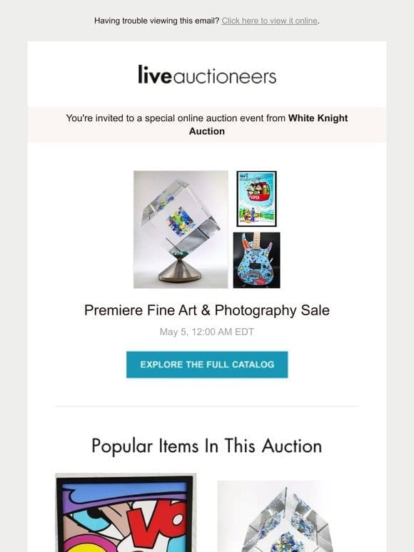 White Knight Auction | Premiere Fine Art & Photography Sale