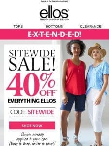 Whoops! We EXTENDED 40% OFF
