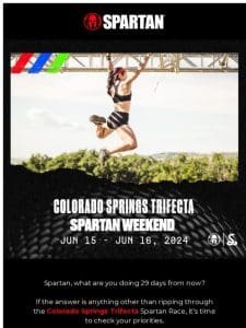 Will we see you at the Colorado Springs Trifecta Spartan Race?