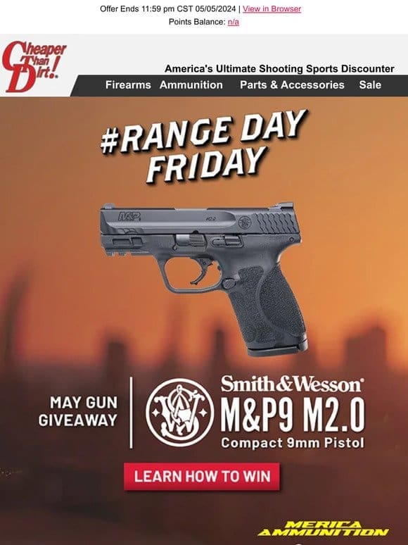 Win This M&P9 M2.0 + Pick Your 9mm Ammo Deal!