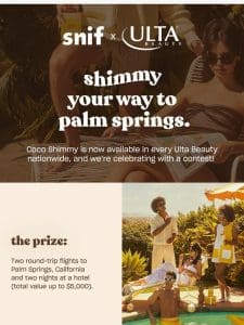 Win a trip to Palm Springs!
