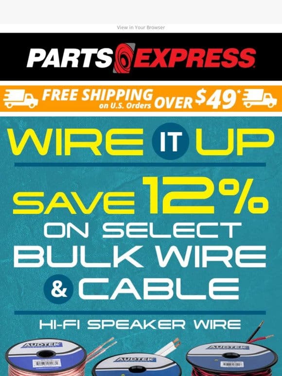 Wire it up and SAVE!