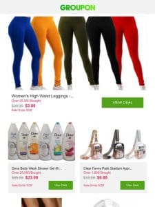 Women’s High Waist Leggings – Full Length With Elastic Tummy Control Pants S-3XL and More