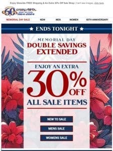 Wrap Up Your Savings – Double Deals End Tonight!