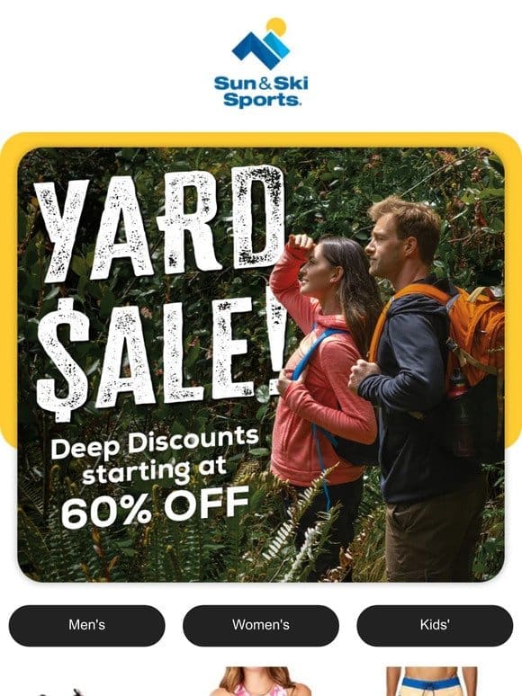 YARD SALE! Deals Starting at 60% Off!