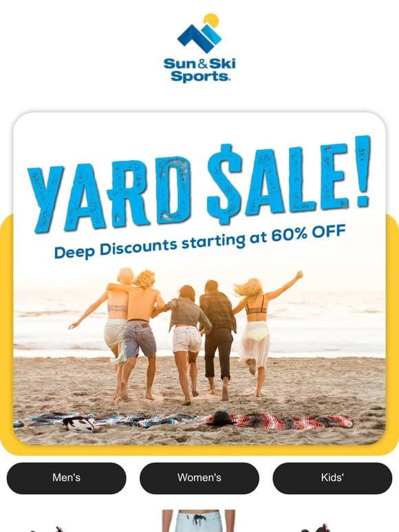 YARD SALE! Deep Discounts Starting at 60% OFF