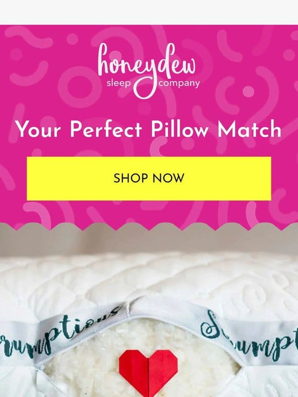 Your perfect pillow match