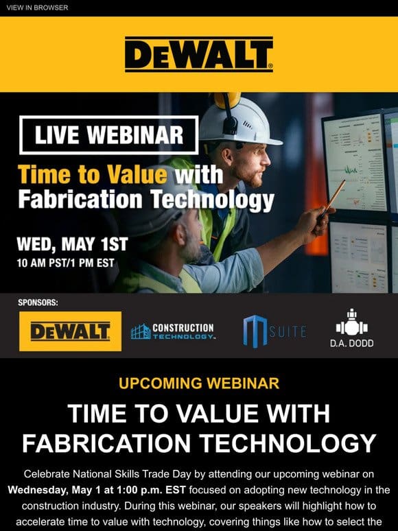 You’re Invited to Our Upcoming Construction Technology Webinar