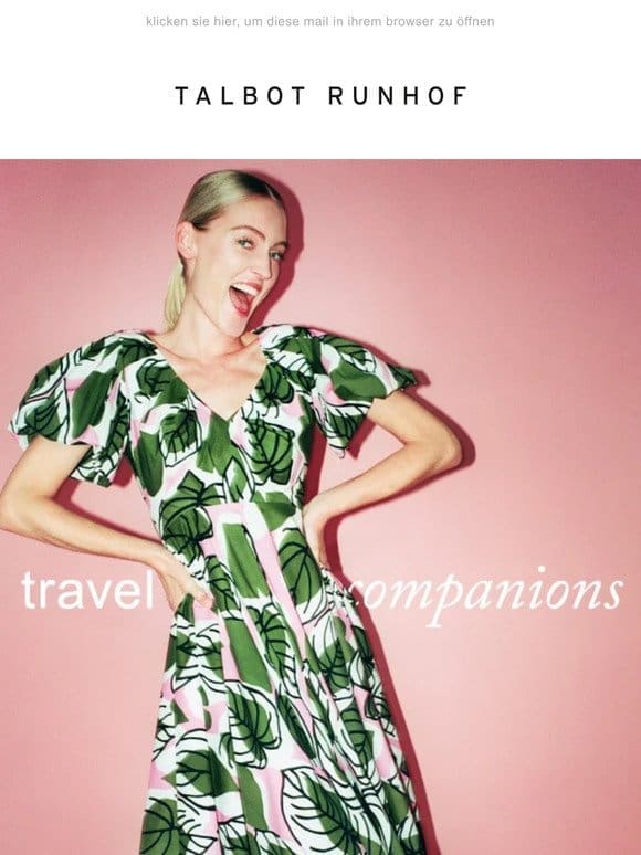 new collection: travel companions – luftige printstyles für den urlaub