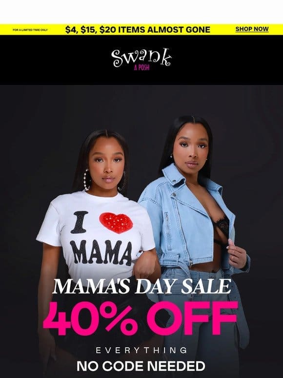 ‍♀️ Get Movin’! Mama’s Day Sale – 40% Off Everything