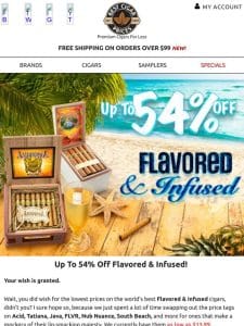 ‍♂️ Up To 54% Off Flavored & Infused ����‍♂️