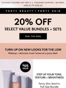 ‘Bout to bounce: 20% off bundles + sets