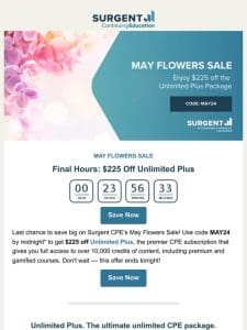 ⌛ Final Hours: $225 Off Unlimited Plus
