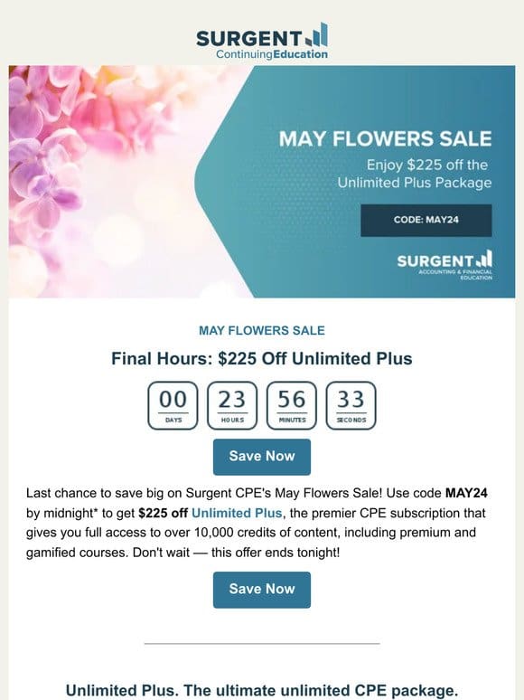 ⌛ Final Hours: $225 Off Unlimited Plus