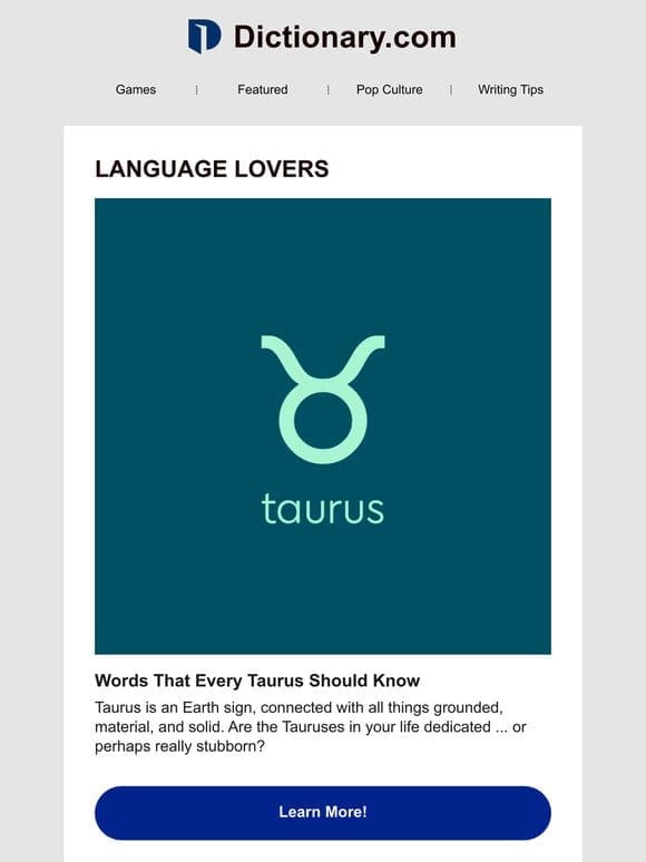 ♉ Words That Every Taurus Should Know