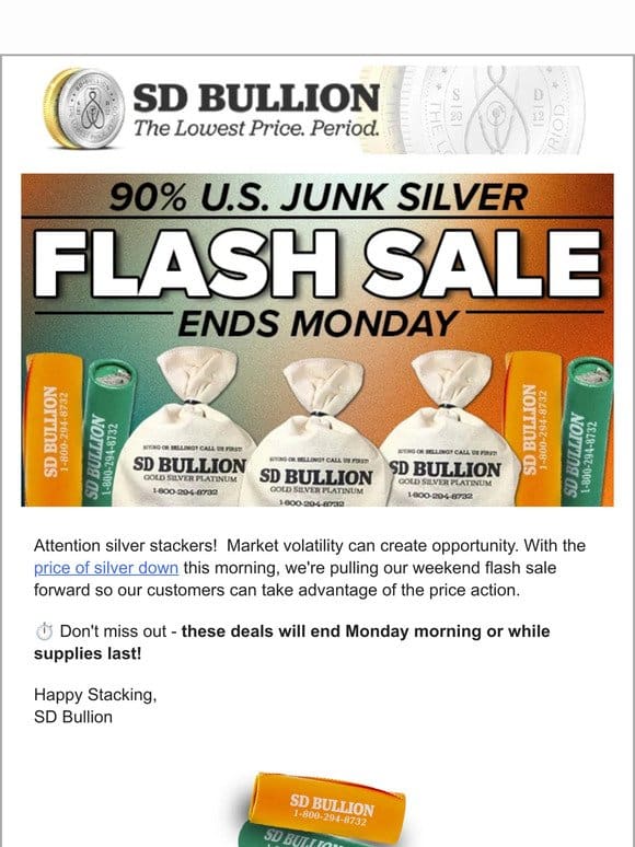 ⚡ 90% Junk Silver Flash Sale – Ends Monday