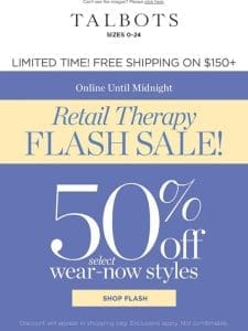⚡ FLASH SALE ⚡ 50% off select WEAR-NOW styles