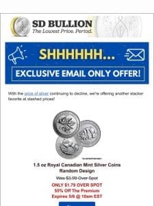 ✉️ Silver Price Declines – Email Only Offer Ensues!
