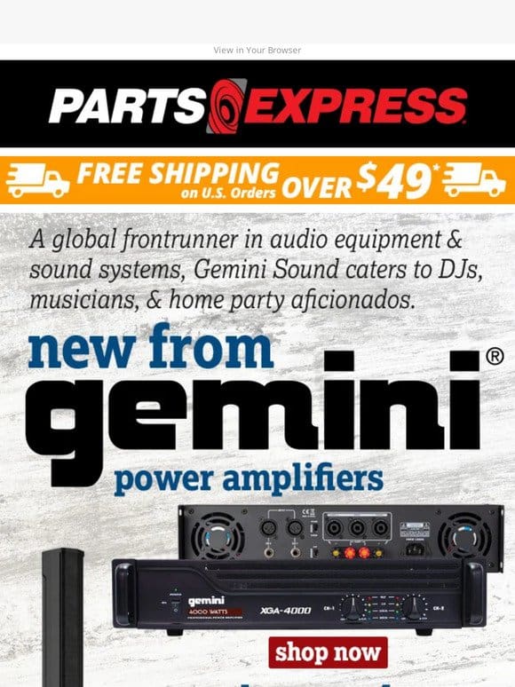 ✨ NEW Audio Equipment from Gemini! ✨
