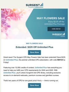 ❇️ YES! $225 Off Unlimited Plus Extended!