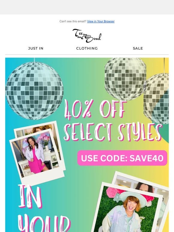 ⭐️ Save 40% Off Select Styles