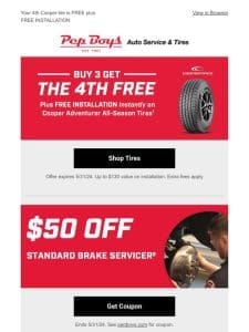 ⭕⭕Get road-trip ready with NEW tires and a $50 OFF Brake Offer⭕⭕