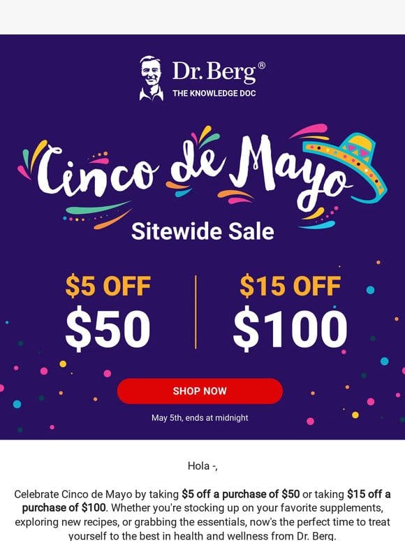 ️ Spice up Your Savings: Cinco de Mayo Sale Starts Now!