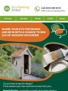 ￡50 Amazon prize draw! Share your eye for design to be in the chance of winning!