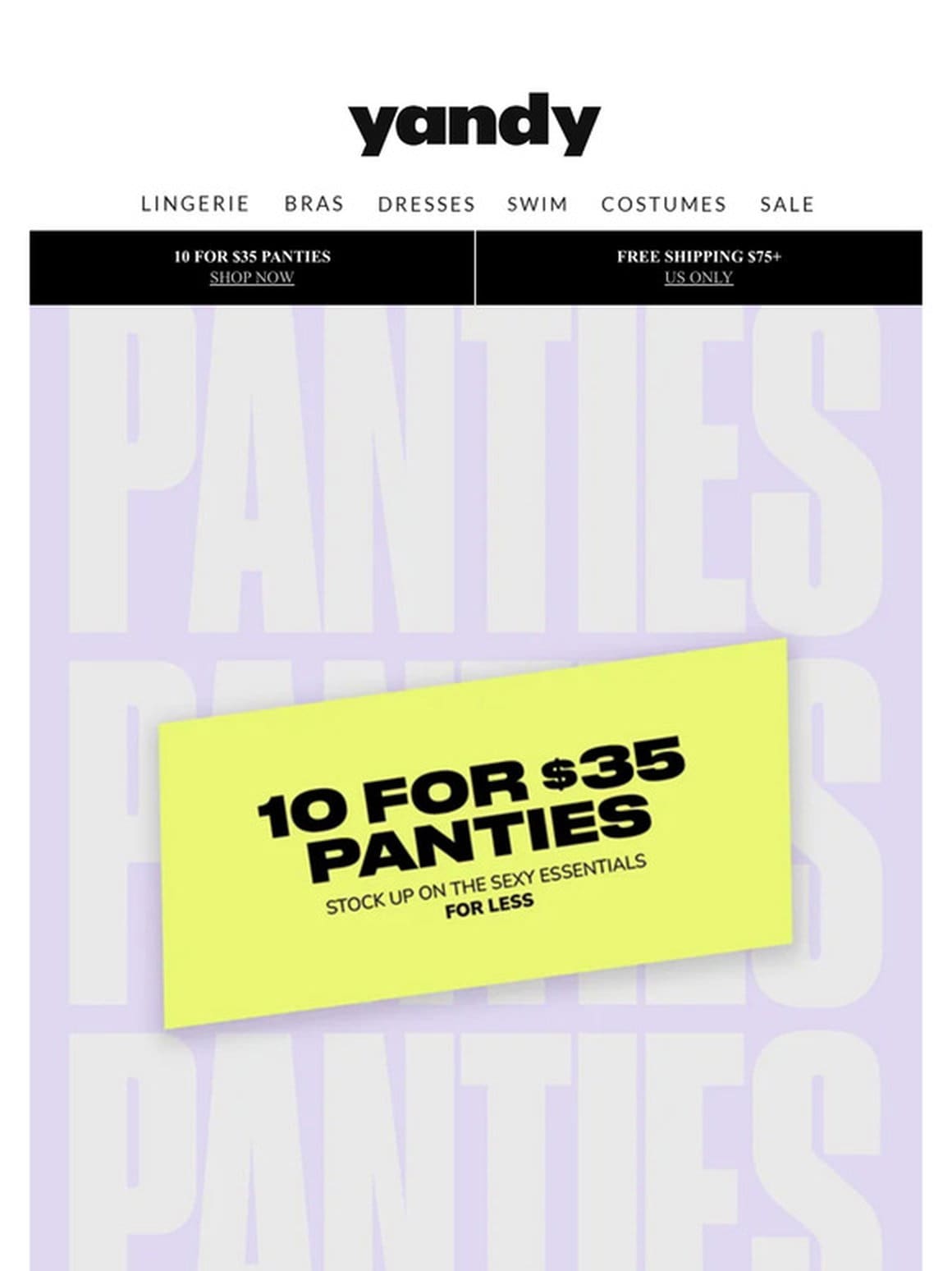 10 for $35 Panties Happening NOW