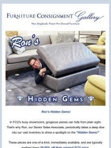 15% Off + Ron’s Hidden Gems!