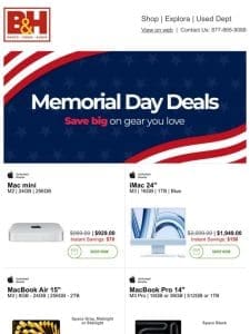 BIG Memorial Day Specials – Limited Time Only!