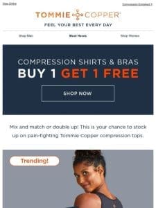 BOGO Free Compression Shirts & Bras