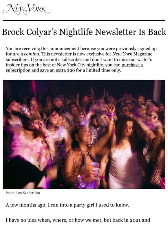 Come Party With Our Nightlife Columnist This Summer