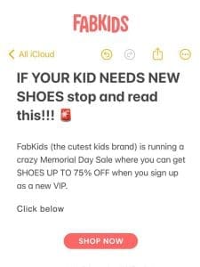 Does your kiddo need new shoes???