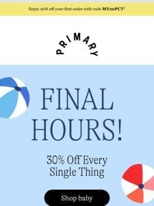 Ends NOW   30% Off Sitewide