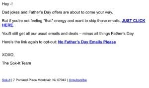 Father’s Day Emails are Coming…