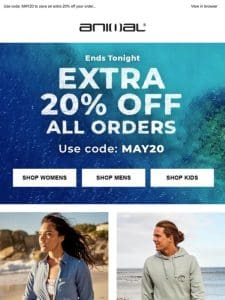 Final Hours | Save An Extra 20% Off Your Order