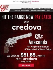 Hit The Range with a Colt Anaconda As Low As $51.65 a Month