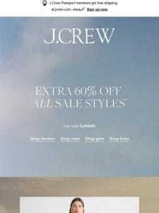 Hours left: extra 60% off sale