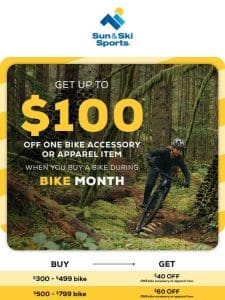 LAST CHANCE! Bike Month Ends Soon – Get Up to $100 OFF an Accessory with Bike Purchase